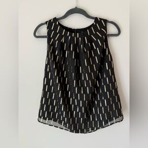 Black and Gold Metallic Women's Top
